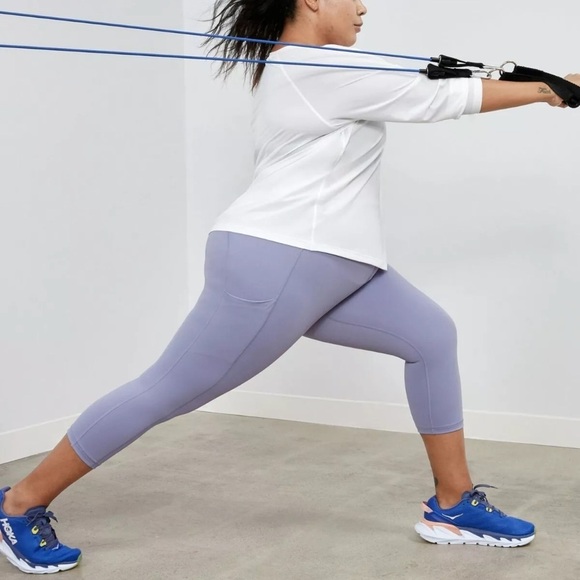 NWT Athleta Ultimate Stash Pocket Capri Leggings Dusk Purple - Size 1x - Picture 4 of 13